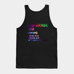 2nd Grade Boy Definition Funny Back To School Student Tank Top